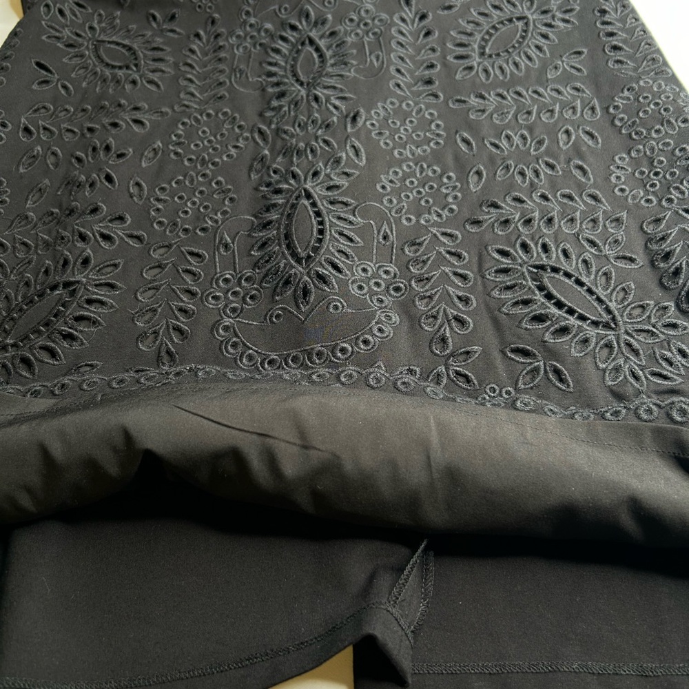 J. Mclaughlin Eyelet Black Dress Size Small Embroidered New Bainbridge Jewel - Picture 9 of 13